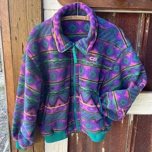 Vintage CB Sports Fleece Zip Up Coat